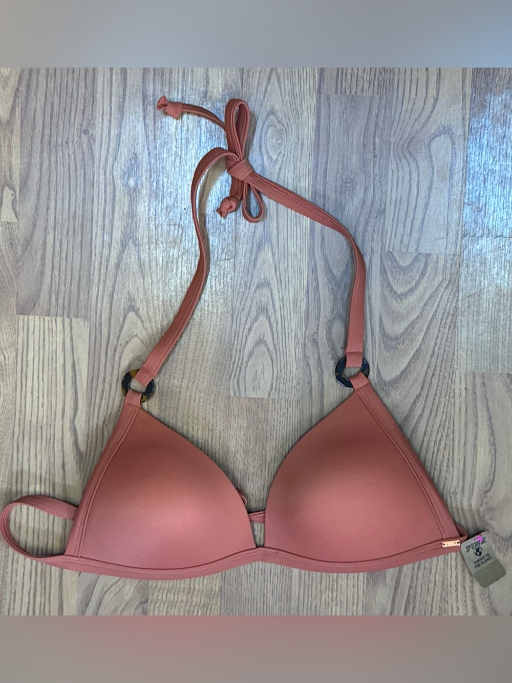 ❤️ NWT PINK Victoria's Secret Large Rust Triangle Bikini Swimsuit Top (B18)